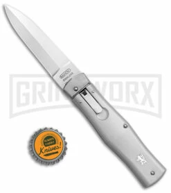 Mikov 241 Predator ABS Silver Automatic Lever Lock Knife - Polish 420 -Hot Sale Euro Knife Store Mikov 241 Bily LL Auto Silver Polish BHQ 152778 jr bottlecap large
