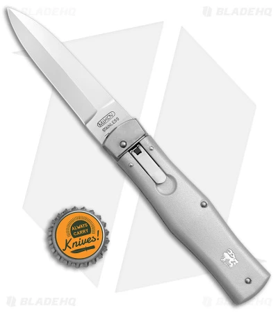 Mikov 241 Predator Lever Lock Automatic Knife Silver ABS (3.75" Polish 420) 6 Mikov 241 Predator Lever Lock Automatic Knife Silver ABS (3.75" Polish 420) - Image 4