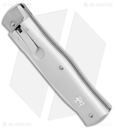 Mikov 241 Predator Lever Lock Automatic Knife Silver ABS (3.75" Polish 420) 4 Mikov 241 Predator Lever Lock Automatic Knife Silver ABS (3.75" Polish 420) - Image 2