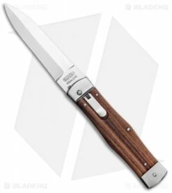 Mikov 241 Predator Bolster Leverlock Automatic Knife Dark Wood (3.75" Polish)