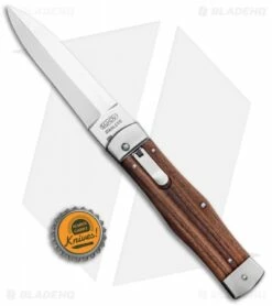 Mikov 241 Predator Bolster Leverlock Automatic Knife Dark Wood (3.75" Polish) -Hot Sale Euro Knife Store Mikov 241 Predator Double Bolster LL Auto Wood Polish BHQ 74898 jr bottlecap