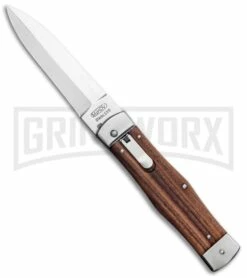 Mikov 241 Predator Double Bolster Dark Wood Automatic Leverlock Knife