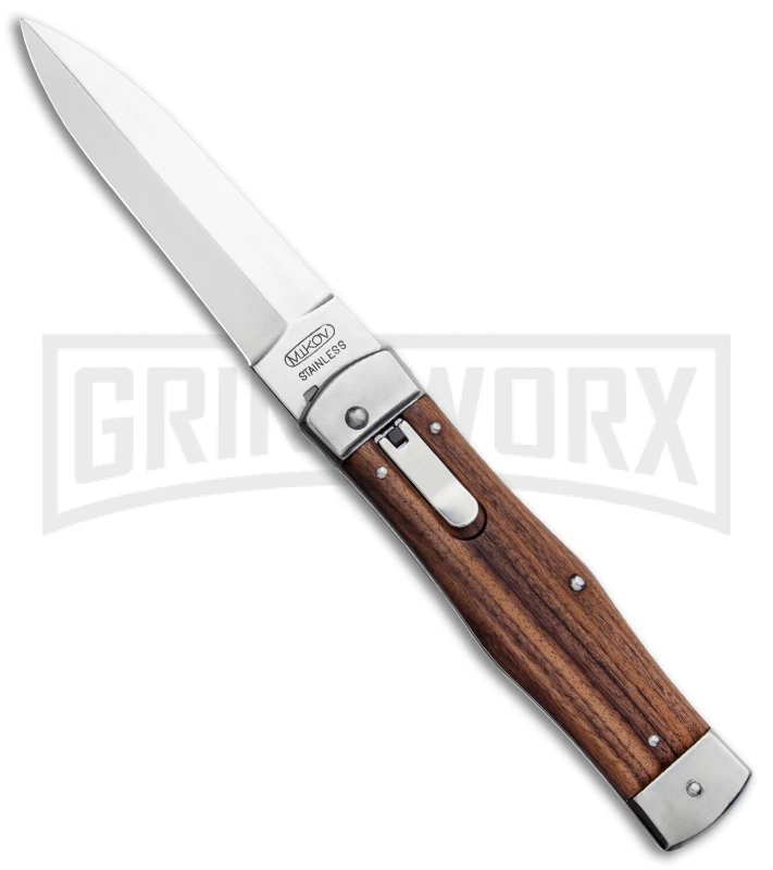 Mikov 241 Predator Double Bolster Dark Wood Automatic Leverlock Knife 3 Mikov 241 Predator Double Bolster Dark Wood Automatic Leverlock Knife