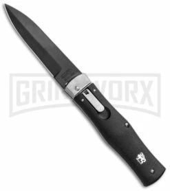 Mikov 241 Predator ABS Black Automatic Lever Lock Knife - Black Bayo