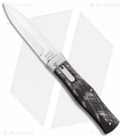 Mikov 241 Predator Lever Lock Automatic Knife Dark Horn Bayonet (3.75" Polish)