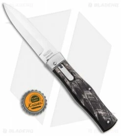 Mikov 241 Predator Lever Lock Automatic Knife Dark Horn Bayonet (3.75" Polish) -Hot Sale Euro Knife Store Mikov 241 Predator LL Auto ABS Dark Horn Bayo BHQ 92884 jr bottlecap