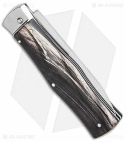 Mikov 241 Predator Lever Lock Automatic Knife Dark Horn Bayonet (3.75" Polish) -Hot Sale Euro Knife Store Mikov 241 Predator LL Auto ABS Dark Horn Bayo BHQ 92884 jr side