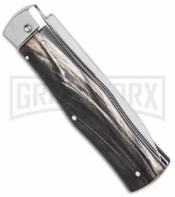 Mikov 241 Predator Dark Horn Automatic Lever Lock Knife Bayonet -Hot Sale Euro Knife Store Mikov 241 Predator LL Auto ABS Dark Horn Bayo BHQ 92884 jr side large