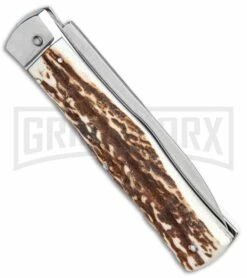 Mikov 241 Predator Stag Automatic Lever Lock Knife Bayonet -Hot Sale Euro Knife Store Mikov 241 Predator LL Auto ABS Stag Bayo BHQ 92866 jr side large