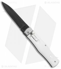 Mikov 241 Predator Lever Lock Automatic Knife ABS White (3.75" Black)