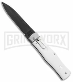 Mikov 241 Predator ABS White Automatic Lever Lock Knife - Black