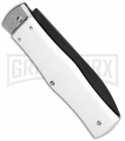 Mikov 241 Predator ABS White Automatic Lever Lock Knife - Black Bayo 8 Mikov 241 Predator ABS White Automatic Lever Lock Knife - Black Bayo -Hot Sale Euro Knife Store Mikov 241 Predator LL Auto ABS White Black Bayo BHQ 102913 jr side large