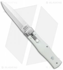 Mikov 241 Predator Lever Lock Automatic Knife ABS White (3.7" Polish)