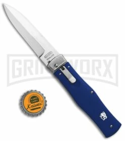 Mikov 241 Predator ABS Blue Automatic Lever Lock Knife - Polish Plain -Hot Sale Euro Knife Store Mikov 241 Predator LL Auto Bayo Blue Polish BHQ 92016 jr bottlecap large