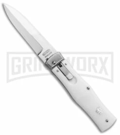 Mikov 241 Predator ABS White Automatic Lever Lock Knife - Polish Plain