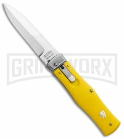 Mikov 241 Predator ABS Yellow Automatic Lever Lock Knife - Polish Plain