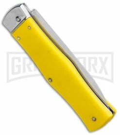 Mikov 241 Predator ABS Yellow Automatic Lever Lock Knife - Polish Plain -Hot Sale Euro Knife Store Mikov 241 Predator LL Auto Bayo Yellow Polish BHQ 92018 jr side large