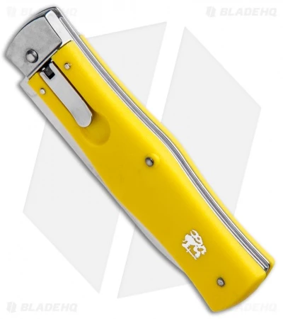 Mikov 241 Predator Lever Lock Automatic Knife Yellow (3.75" Polish) 4 Mikov 241 Predator Lever Lock Automatic Knife Yellow (3.75" Polish) - Image 2
