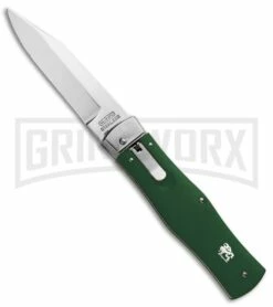 Mikov 241 Predator ABS Green Automatic Leverlock Knife - Clip Point Polish
