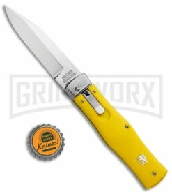 Mikov 241 Predator ABS Yellow Automatic Lever Lock Knife - Clip Point Polish 9 Mikov 241 Predator ABS Yellow Automatic Lever Lock Knife - Clip Point Polish -Hot Sale Euro Knife Store Mikov 241 Predator LL Auto CP Yellow Polish BHQ 92019 jr bottlecap large