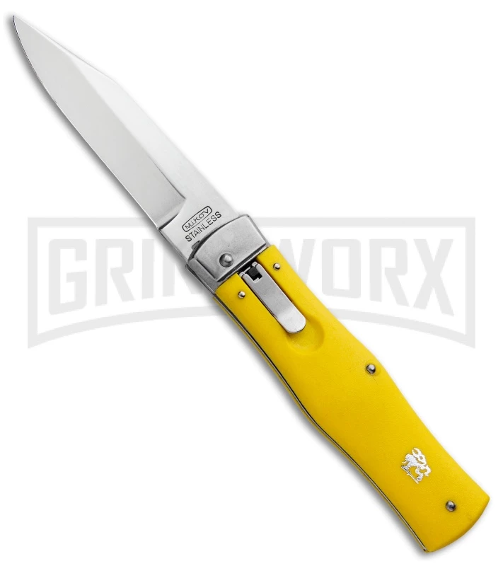 Mikov 241 Predator ABS Yellow Automatic Lever Lock Knife - Clip Point Polish 3 Mikov 241 Predator ABS Yellow Automatic Lever Lock Knife - Clip Point Polish
