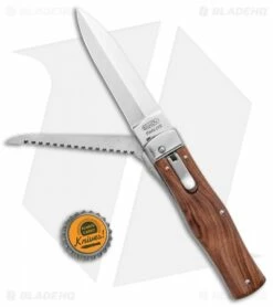 Mikov 241 Predator Leverlock Auto Knife Saw Wood (3.7" Polish) -Hot Sale Euro Knife Store Mikov 241 Predator LL Auto Wood Saw Satin BHQ 124401 jr bottlecap