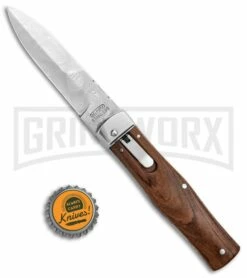 Mikov 241 Predator Cocobolo Automatic Lever Lock Knife - Bayo Damascus -Hot Sale Euro Knife Store Mikov 241 Predator LL Bayo Auto Cocovolo Damascus BHQ 104155 jr bottlecap large