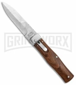 Mikov 241 Predator Cocobolo Automatic Lever Lock Knife - Bayo Damascus
