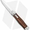 Mikov 241 Predator Leverlock Bayo Automatic Knife Wood (3.75" Polish)