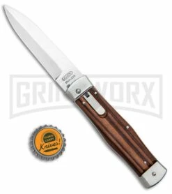 Mikov 241 Predator Wood Automatic Leverlock Bayo Knife - Polish Plain -Hot Sale Euro Knife Store Mikov 241 Predator LL Bayo Auto Wood Polish BHQ 92013 jr bottlecap large