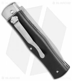 Mikov 241 Predator Lever Lock Bayo Automatic Knife Black Pocket Clip (3.75" SW) -Hot Sale Euro Knife Store Mikov 241 Predator Lever Lock Bayo Automatic Knife Black Clip 3.75 Polish BHQ 114733 LS Side