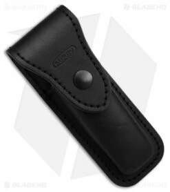 Mikov 241 Predator Lever Lock Automatic Knife Dark Buffalo Horn (4" Damascus) -Hot Sale Euro Knife Store Mikov 241 Predator Leverlock AK Dark Buffalo Horn 4in Damascus BHQ 176156 td sheath