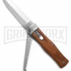 Mikov 241 Predator Wood Automatic Lever Lock Knife W/ Saw & Pocket Clip -Hot Sale Euro Knife Store Mikov 241 Predator Leverlock Automatic Knife Saw and Clip Wood 3.7in Polish BHQ 183435 hd large