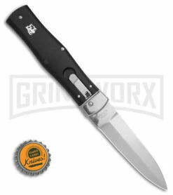 Mikov 241 Predator Black Dagger Leverlock Auto Knife - Polish Plain Left Hand -Hot Sale Euro Knife Store Mikov 241 Predator Leverlock Dagger Automatic Black 3in Polish Left Hand BHQ 176528 td size large
