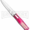 Mikov 241 Predator Lilac Dyed Bone Automatic Lever Lock Knife - Bayo -Hot Sale Euro Knife Store Mikov 241 Predator Lilac Dyed Bone Auto LL Bayo BHQ 104170 jr large