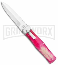 Mikov 241 Predator Lilac Dyed Bone Automatic Lever Lock Knife - Bayo