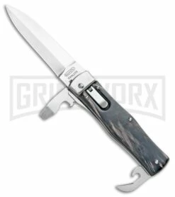 Mikov 241 Predator Buffalo Horn Multi-Tool Automatic Knife - Polish Plain