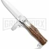 Mikov 241 Predator Light Stag Multi-Tool Automatic Knife (3.7" Polish) -Hot Sale Euro Knife Store Mikov 241 Predator Multi Tool Auto Stag Horn BHQ 31736 jr large