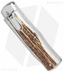 Mikov 241 Predator Multi-Tool Automatic Knife Light Stag (3.7" Polish) -Hot Sale Euro Knife Store Mikov 241 Predator Multi Tool Auto Stag Horn BHQ 31736 jr spine