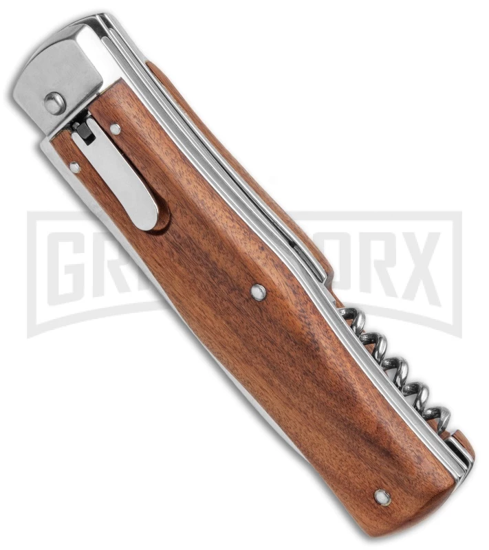 Mikov 241 Predator Wood Automatic Leverlock Knife Multi Tool -Pocket Clip 5 Mikov 241 Predator Wood Automatic Leverlock Knife Multi Tool -Pocket Clip - Image 3