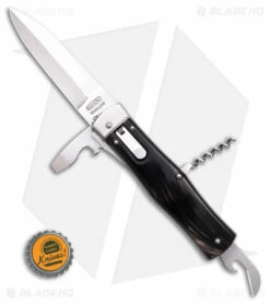 Mikov 241 Predator Multi-Tool Automatic Knife Dark Horn (4-in-1) (3.75" Polish) -Hot Sale Euro Knife Store Mikov 241 Predator multitool AK Dark Horn 3in polish BHQ 31673 td size