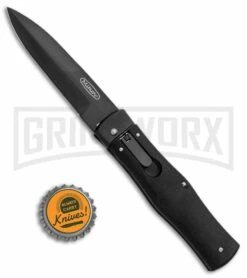 Mikov 241 Tactical Predator Automatic Leverlock Knife + Sheath - Black Dagger -Hot Sale Euro Knife Store Mikov 241 Tactical Predator LL Auto Sheath Black BHQ 85223 jr bottlecap large