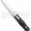 Mikov Predator ABS Black Automatic Lever Lock Knife - Dagger Pocket Clip -Hot Sale Euro Knife Store Mikov Predator Leverlock Dagger Automatic Knife Black 3.75 Polish Pocket Clip BHQ 117831 Ls large