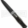 Mikov 241 Predator Dark Horn Automatic Leverlock Knife - Black Dagger -Hot Sale Euro Knife Store mikov 241 predator dark horn black BHQ 37154 er large