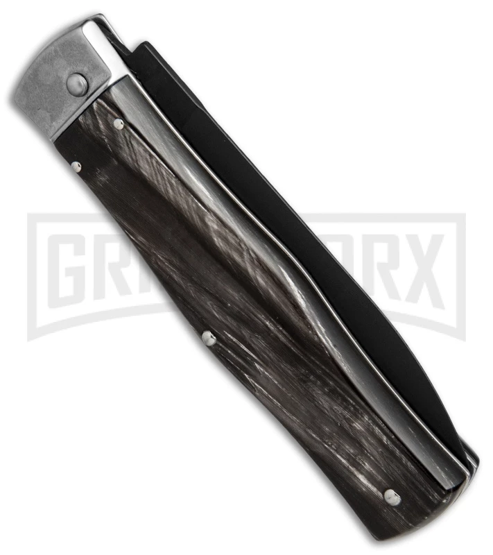 Mikov 241 Predator Dark Horn Automatic Leverlock Knife - Black Dagger 5 Mikov 241 Predator Dark Horn Automatic Leverlock Knife - Black Dagger - Image 3