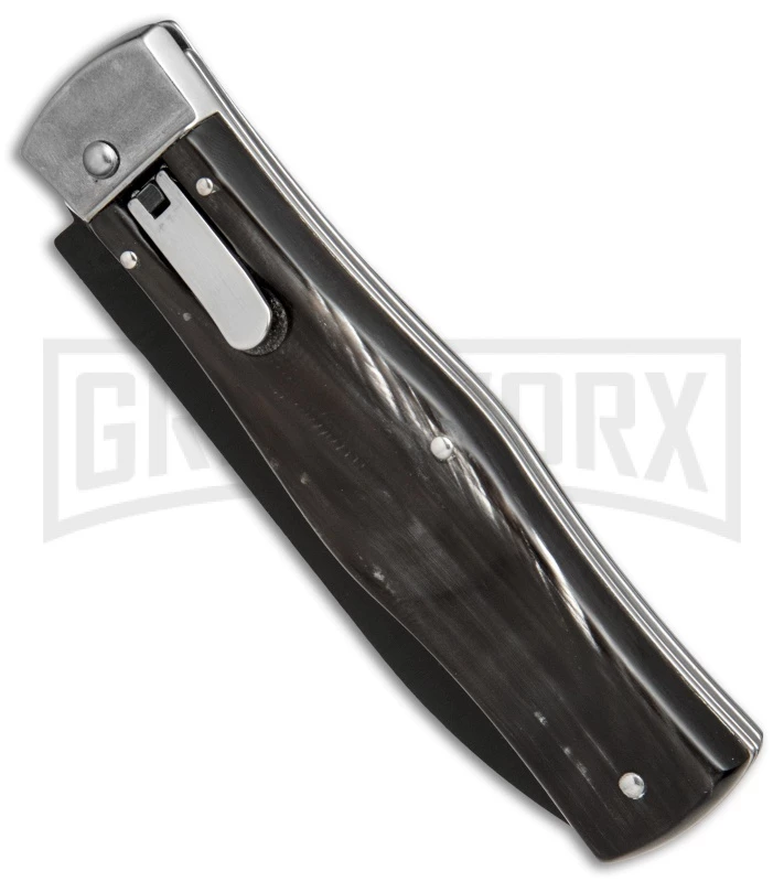 Mikov 241 Predator Dark Horn Automatic Leverlock Knife - Black Dagger 4 Mikov 241 Predator Dark Horn Automatic Leverlock Knife - Black Dagger - Image 2