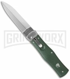 Mikov 241 Predator ABS Green Automatic Leverlock Knife - Satin Plain