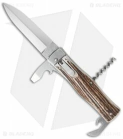 Mikov 241 Predator Multi-Tool Automatic Knife Stag (3.75" Polish)