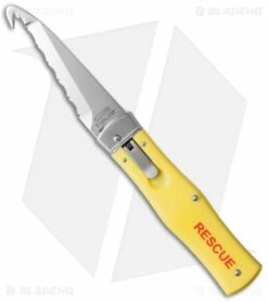 Mikov EMT Rescue Leverlock Automatic Knife ABS Yellow (3.75" Serr)