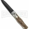 Mikov 241 Predator Stag Automatic Leverlock Knife - Black Dagger -Hot Sale Euro Knife Store mikov stag single black BHQ 36541 jr large